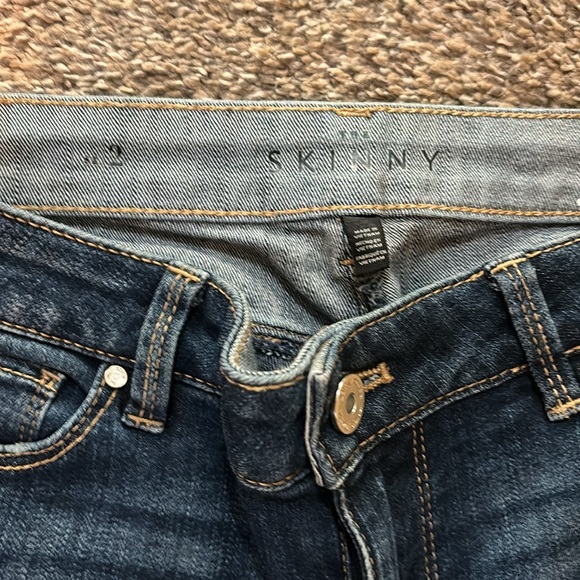 White House Black Market Skinny Jeans - Gold Sequin detail - Picture 6 of 7